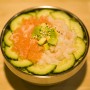 Salade mixte crevettes et saumon